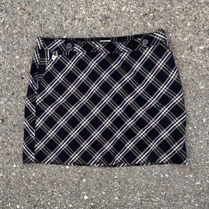 LIZ CLAIBORNE WOMENS SIZE 12 SKORT BLACK & PINK PLAID